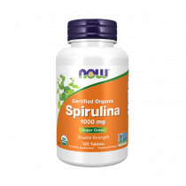 NOW Certified Organic Spirulina 1000 mg, 120 таблеток